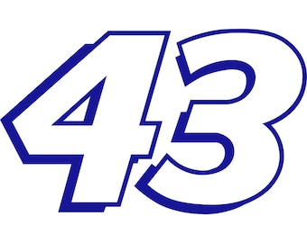 Accesorio de calcomanía Richard Petty n.° 43 (instalación de dos piezas, dos capas)