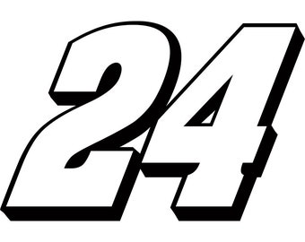 Jeff Gordon #24 Calcomanía de dos piezas (varios tamaños)