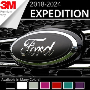 BocaDecals 2018-2024 Ford Expedition Emblem Overlay Insert Decals (Set of 2) 2024 2023 2022 2021 2020 2019