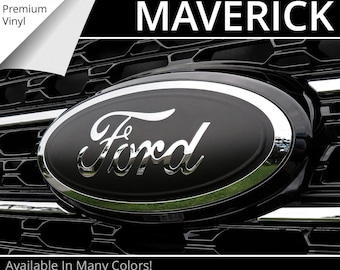BocaDecals Emblem Overlay Insert Decals For 2022-2024 Ford Maverick Truck (Set of 2) 2023