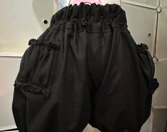 【COLOR iN ID】Hair Pumpkin Puff Shorts Custom Size Black Puffy Shorts / Pumpkin Pants / Ouji Kodona