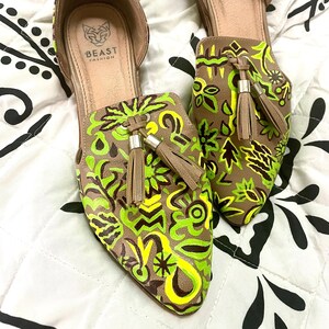 Hand-Painted Upcycled Loafers