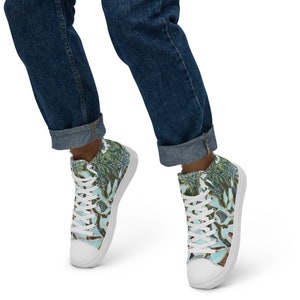 Windy Garden Men’s high top canvas shoes