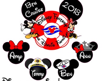Custom Disney Inspired Cruise Door Magnet, Personalized Door Magnet, Sign, Mickey, Minnie