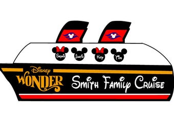 Custom Cruise Ship Disney Inspired Cruise Magnet, Personalized Door Magnet, Sign,