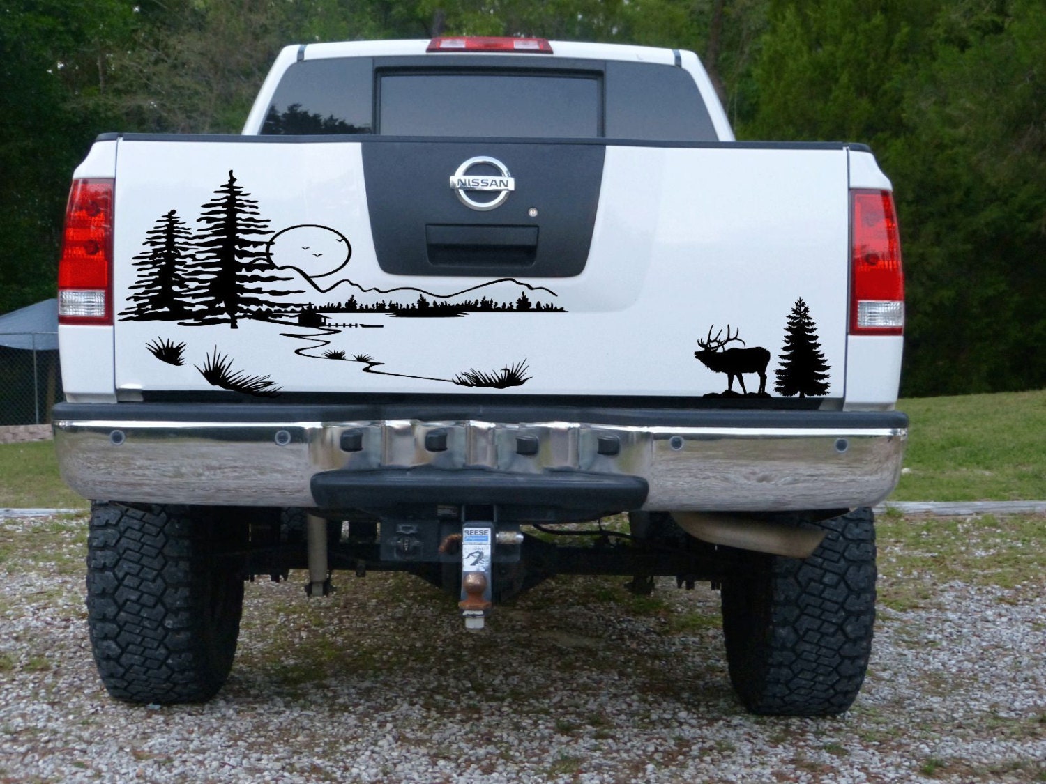 Hunting Truck Mural Elk Vinyl Decal Etsy
