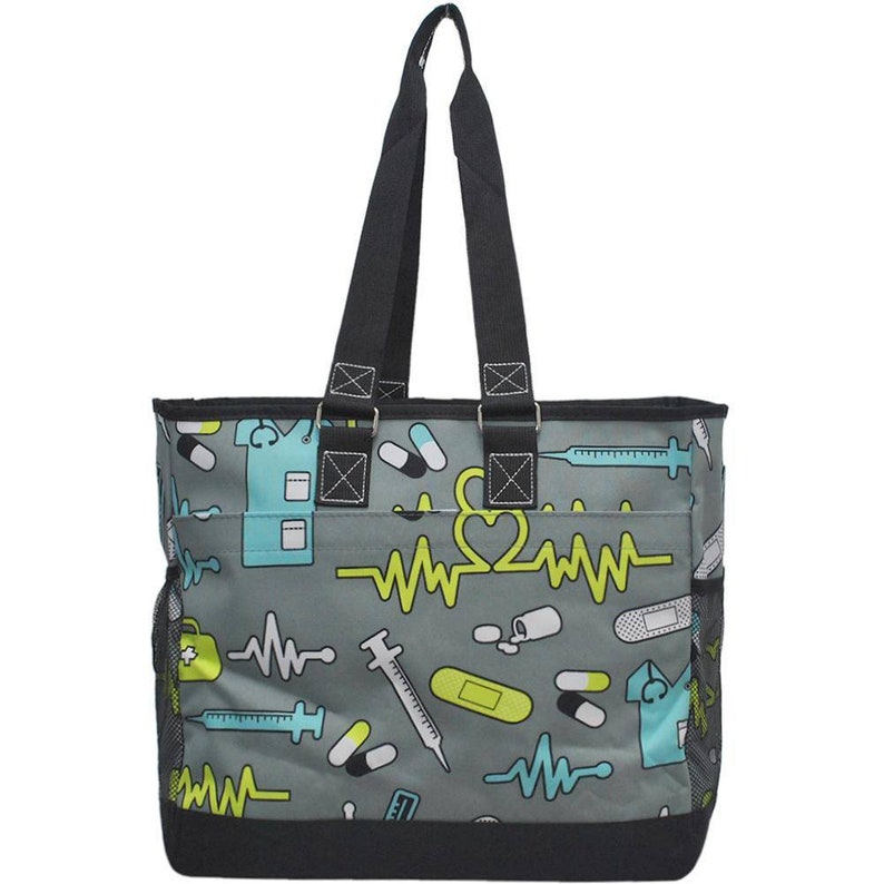 shopping Embroidered Nurse canvas tote Customized bag custom personalized