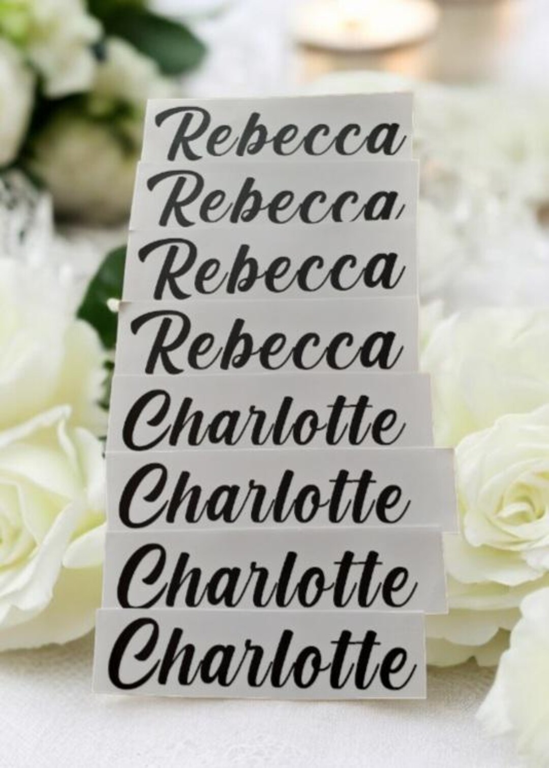 10 Personalised Vinyl Stickers. Multi Pack. Glass Stickers. Name Tags