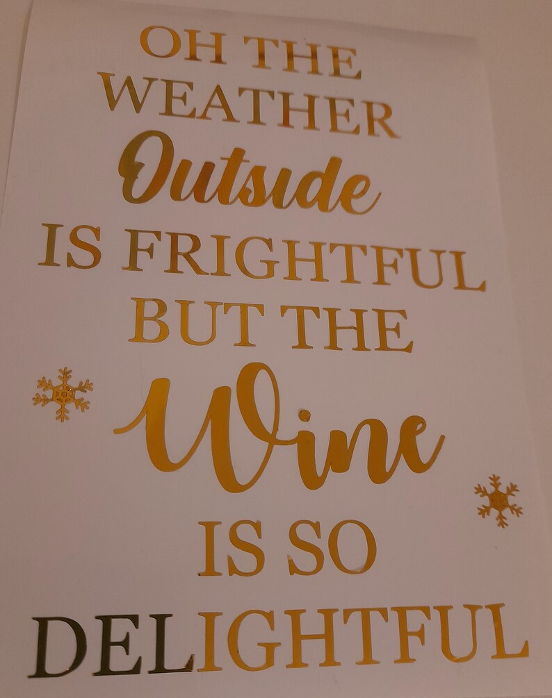 Christmas Wine Bottle Vinyl Decals, Stickers. Etsy UK