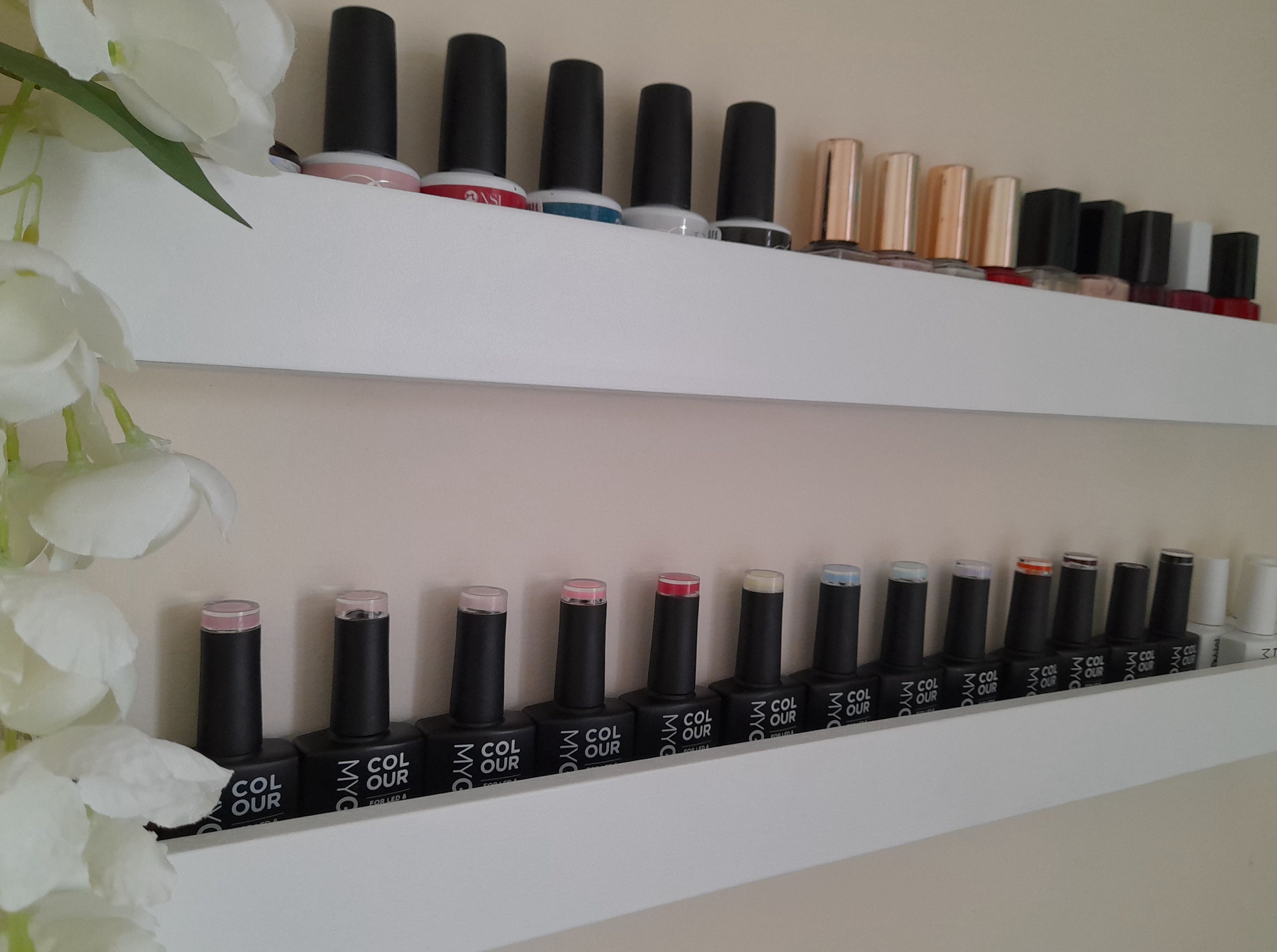 Nail Polish Shelf/shelving. Floating Shelf. Salon Shelf. Nail Colour