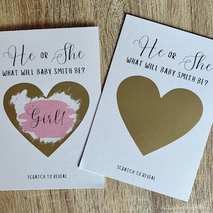 Carte à gratter sexe révélateur, carte à gratter sexe révélateur, baby shower, jeu de société sexe révélateur, bébé garçon, petite fille, gratter pour voir