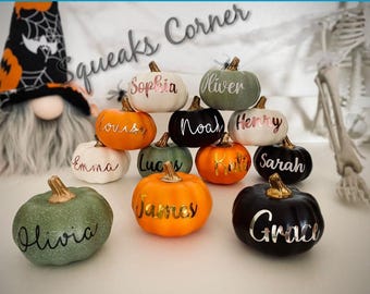 Personalised Pumpkins, Halloween Decorations. Wedding Decorations.