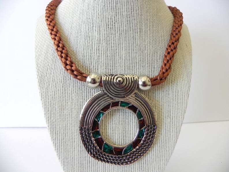 Handmade cord brown necklace brown cord handmade necklace Etsy España