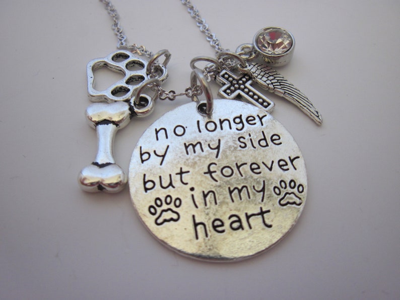 Pet Memorial Loss Necklace Pet Sympathy Dog Cat Paw Etsy