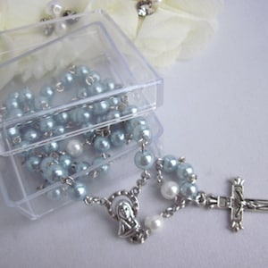 Lot of Transparent Clear Square Mini Rosary Favor Trinket Boxes for Baptism, Christening, Communion, Confirmation Baby Shower, READY TO SHIP