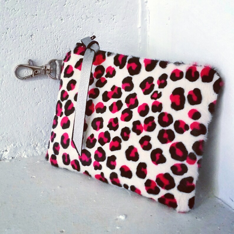 red leopard print purse