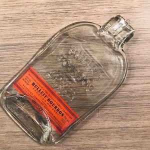 Bulleit Bourbon - Melted Whiskey Bottle Glass Serving Dish Platter