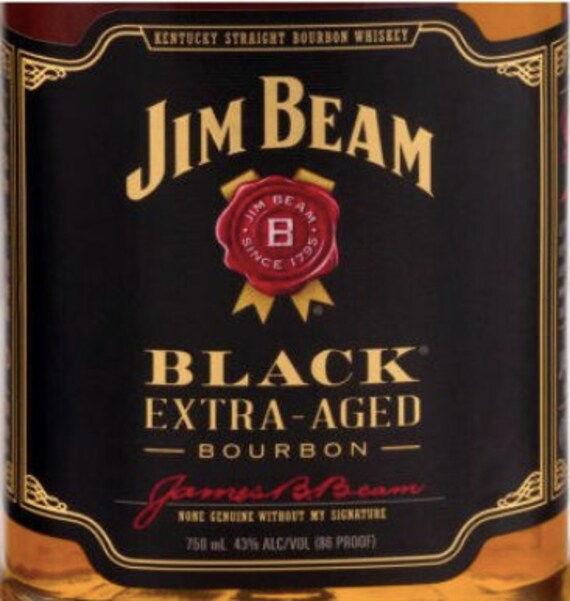 Jim Beam Bourbon Whiskey Bottle Glass Serving Dish Platter ...