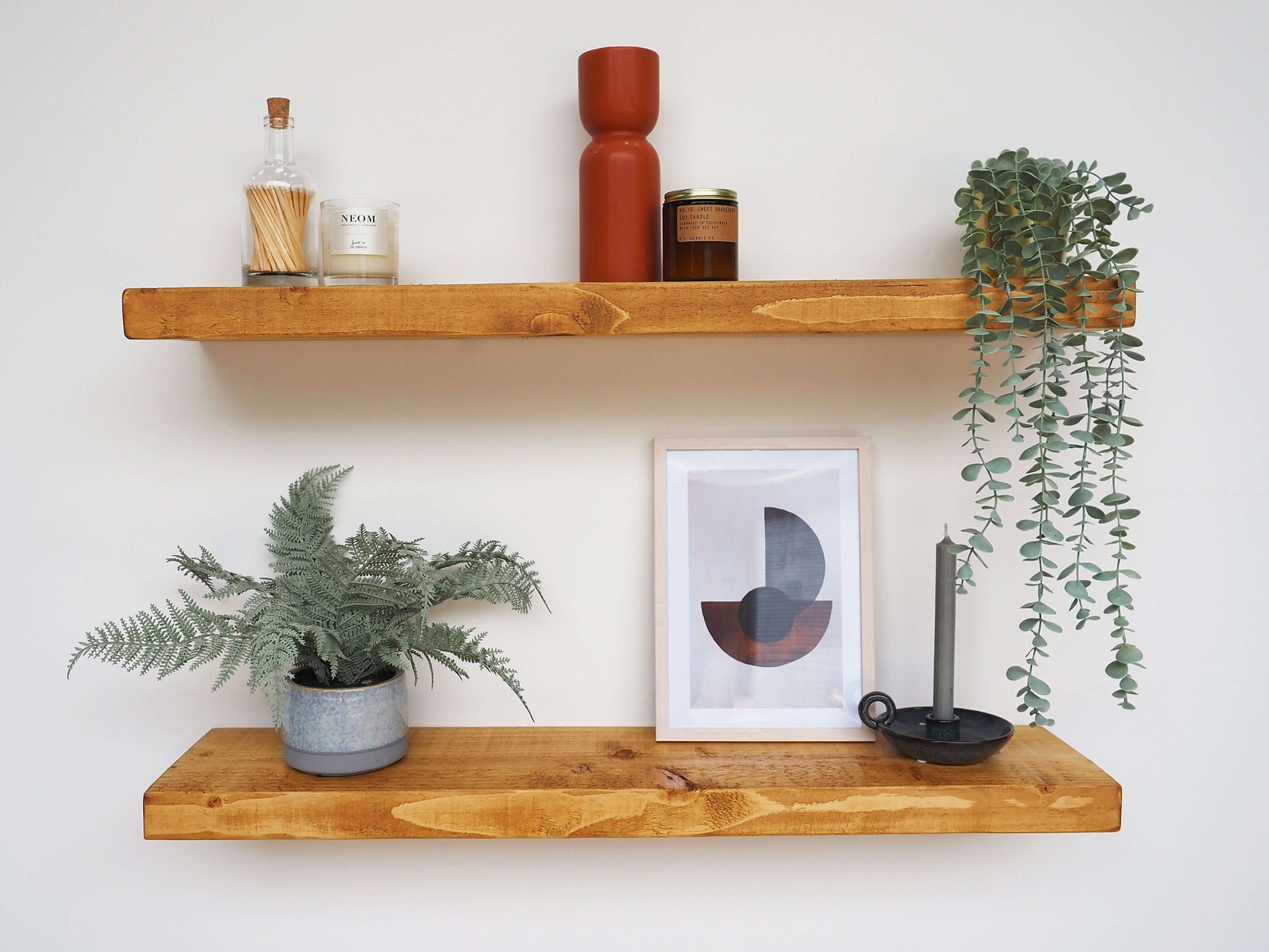 Rustic Pine Shelf for Plasterboard Walls 8 Deep Chunky Etsy