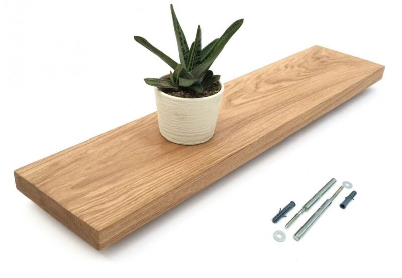 Solid Oak Floating Shelf 6 Deep Kiln Dried Shelves Etsy
