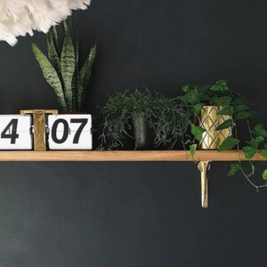 Handcrafted Rustic Oak Floating Shelf: 15cm Deep bild 3