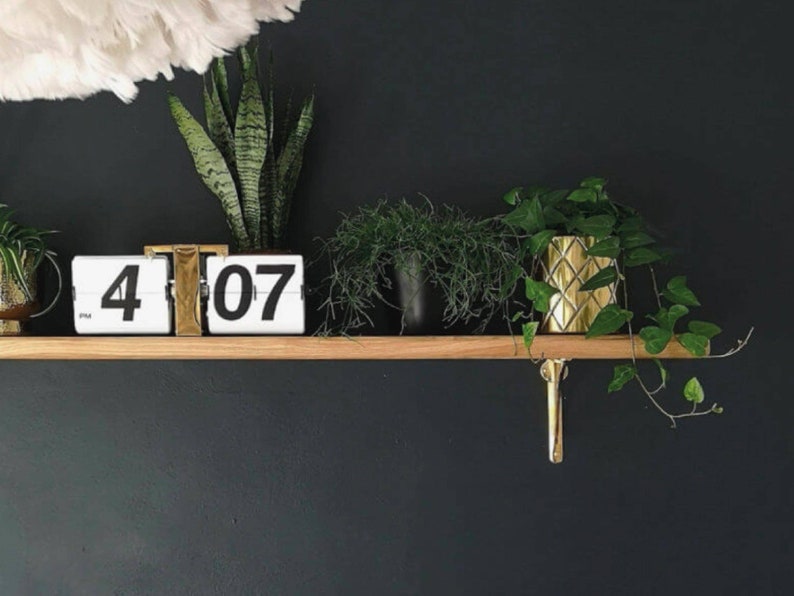 Handcrafted Rustic Oak Floating Shelf: 15cm Deep bild 3