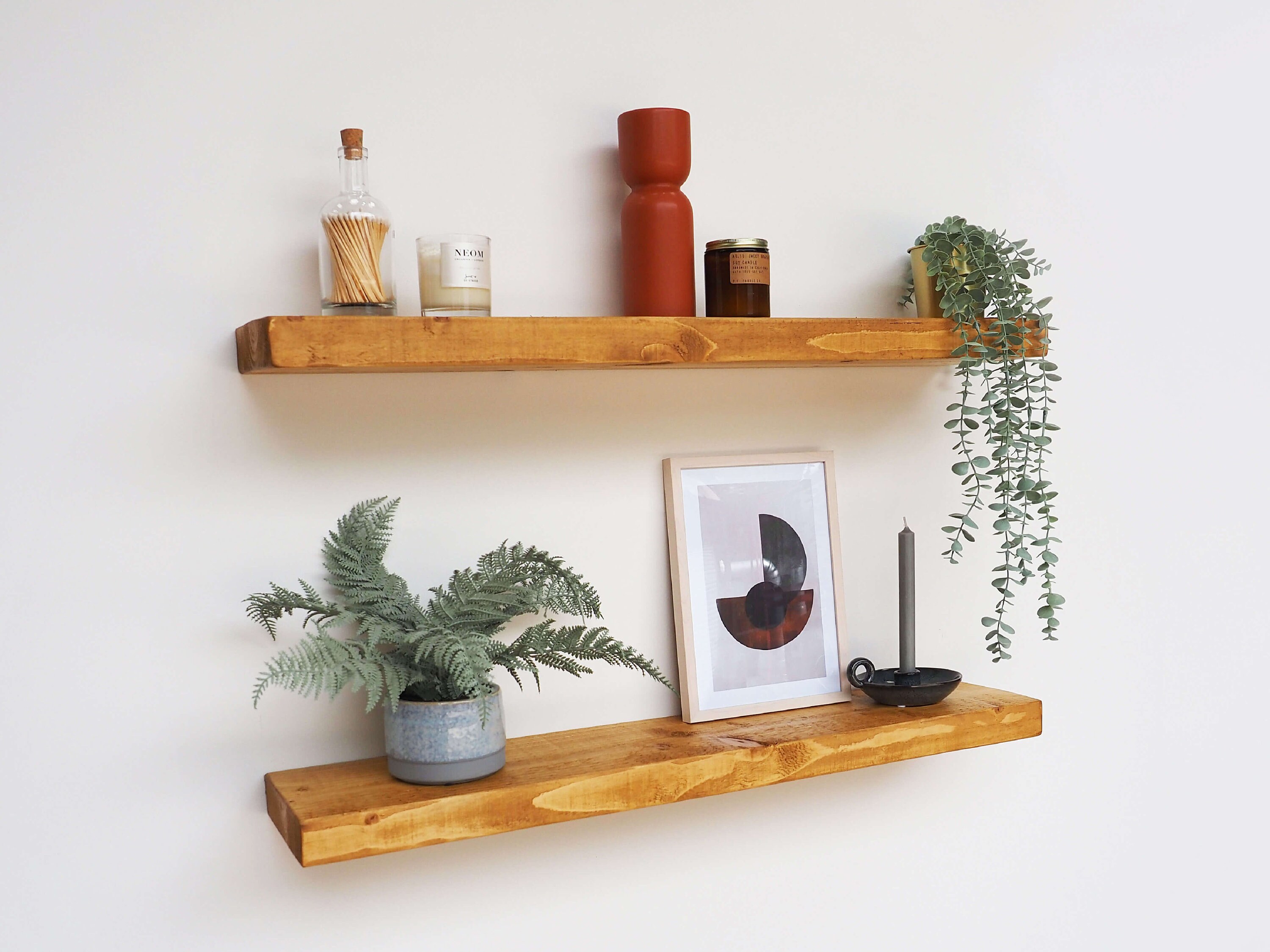 Rustic Floating Pine Shelf 8 Deep Chunky Wood Shelf Etsy