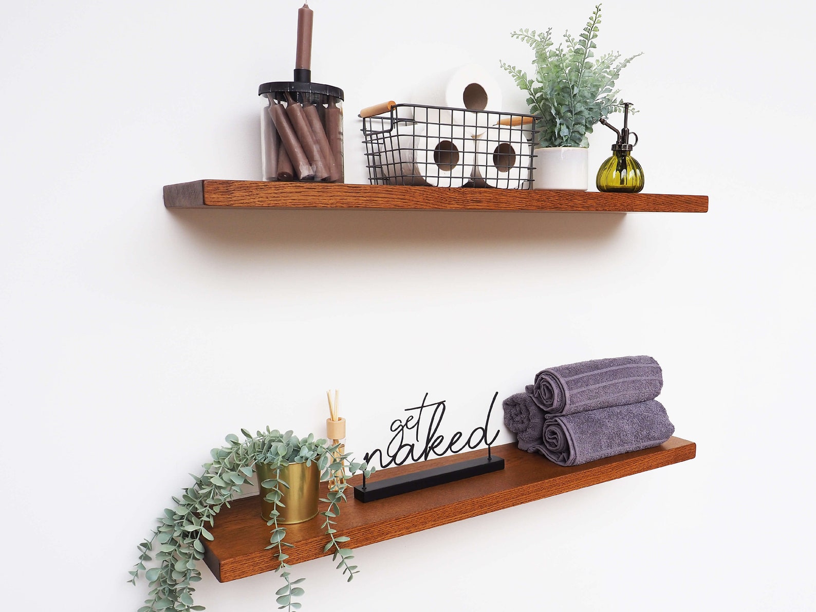 Solid Oak Floating Shelf 6 Deep Kiln Dried Shelves Etsy UK