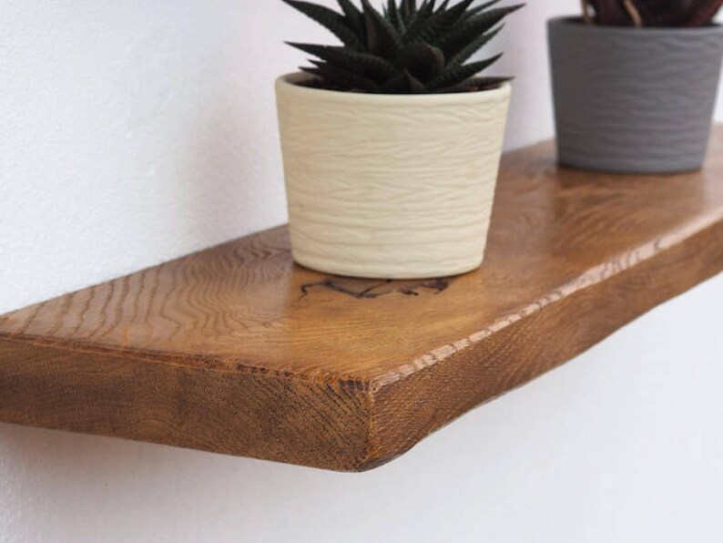 Rustic Aged Oak Floating Shelf 8 Deep for Plasterboard Etsy
