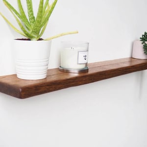 Rustic Floating Shelf | Handcrafted | Eco Friendly | Made From Solid Oak | 20cm Deep x 3.2cm Thick