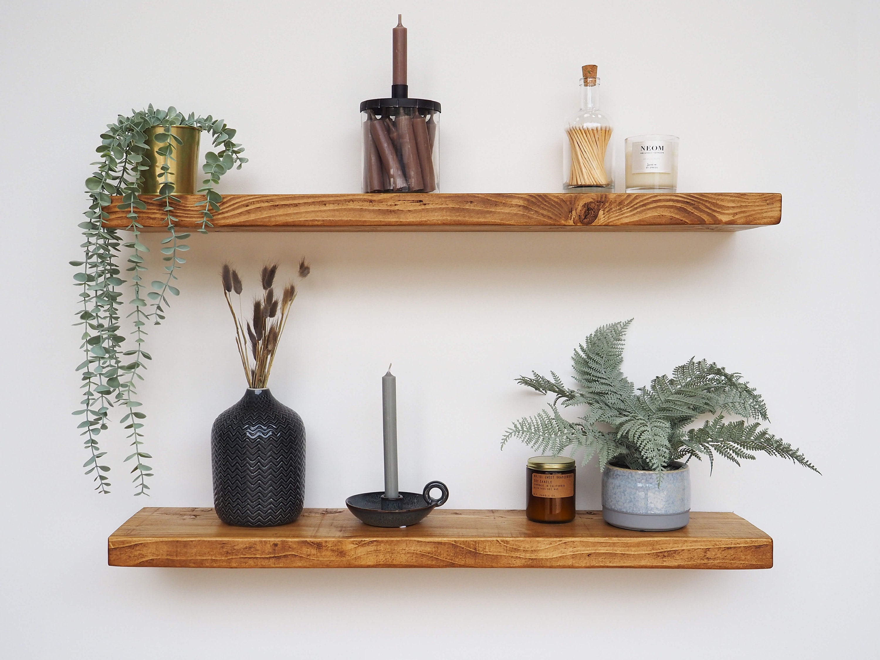 Rustic Floating Pine Shelf 8 Deep Chunky Wood Shelf Etsy