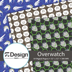 12x12 Video Game Character Icons Digital Paper 10 Pack Video Game ...