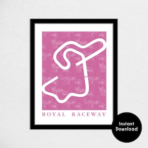 Affiche de la carte de la piste royal de course | | d’impression de carte kart carte du monde des jeux vidéo | Téléchargement numérique