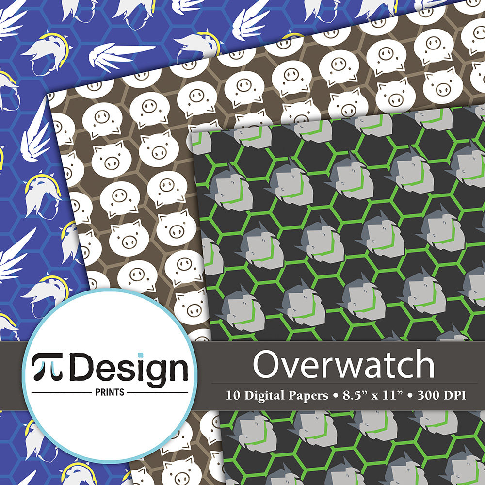 8.5"x11" Gamer Character Icon Digital Paper 10 Pack | Video Game ...