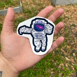 Astronaut Space Nebula Sticker - Water Bottle Laptop Decal