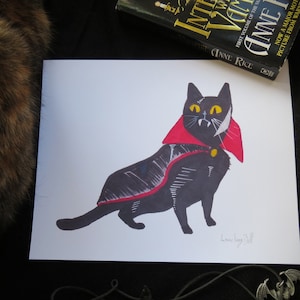 黒猫 5 - 水彩インク 猫 動物 不気味 ハロウィン かわいい