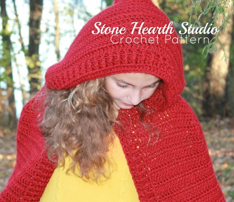 Red Riding Hood Crochet Cape Patterneasy Instructions 2 | Etsy