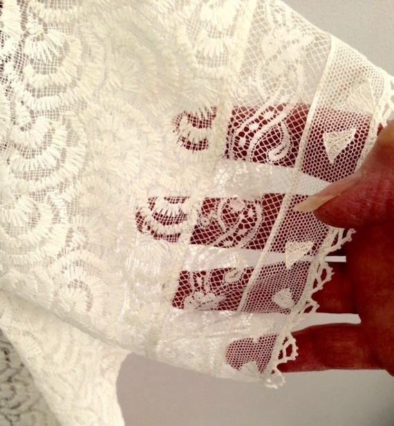 Antique French Embroidered & Laced Trousseau Trav… - image 3