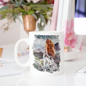 Don't Let the Hard Days Win Watercolor Mug, ACOTAR Fandom Mug, Feyre Coffee Mug, Bookish Quote YA Mug