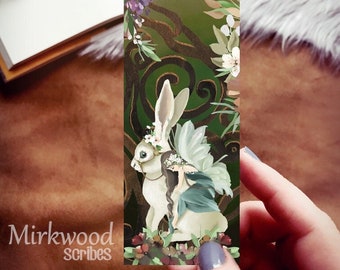 Magical Fairy Bookmark, Enchanted Bunny Fae Bookmark Set, Whimsical Storybook Gift for Reader