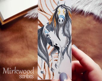 Dreamy Horse Bookmark, Watercolor Horse Bookmark for Books, Horse Lover Gift