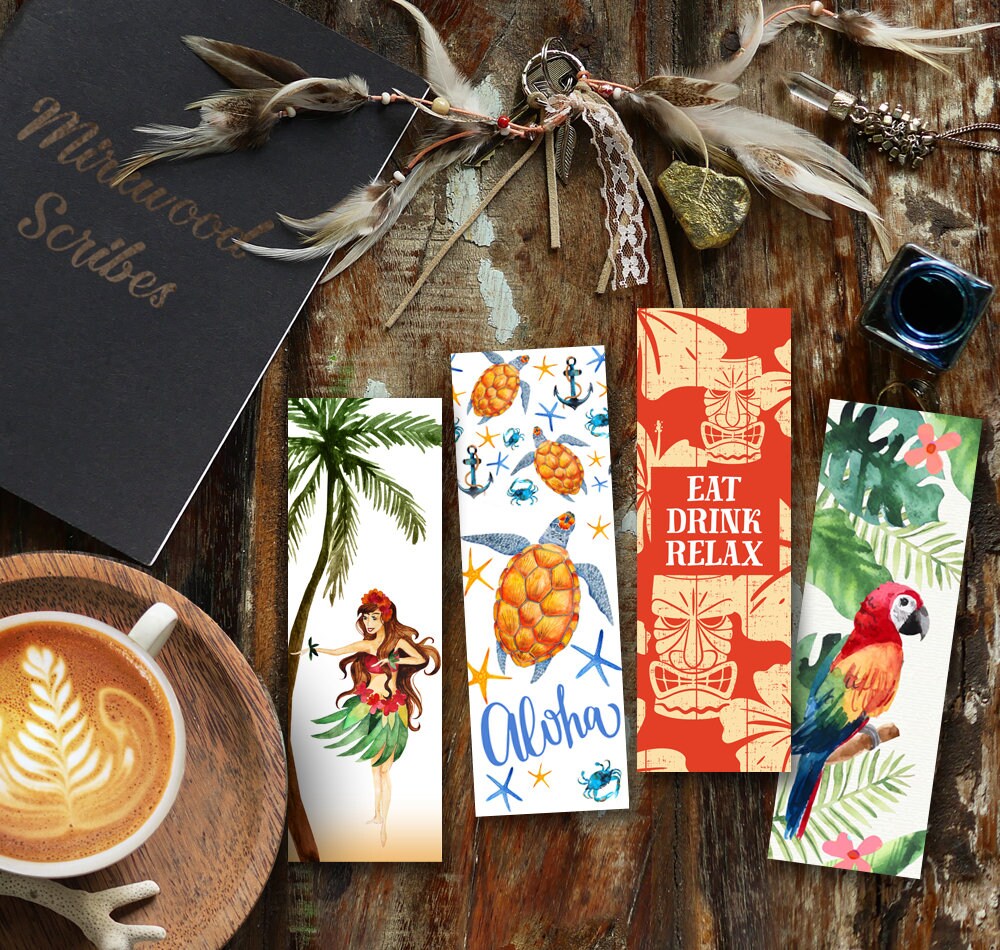 Tropical Bird Watercolor Bookmark Parrot Bookmarks Bird | Etsy