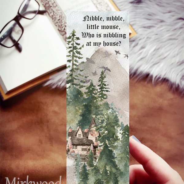 Hansel and Gretel Fairy Tale Bookmark, Reader Gift, literary bookmark