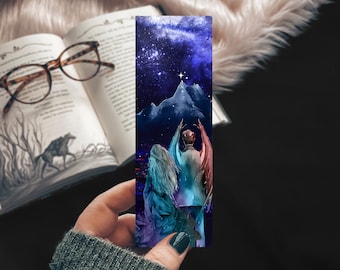 Velaris ACOTAR Watercolor Bookmark, Feyre and Rhysand City of Starlight Bookish Gift for Romantacy Reader, Birthday Gift for Best Friend