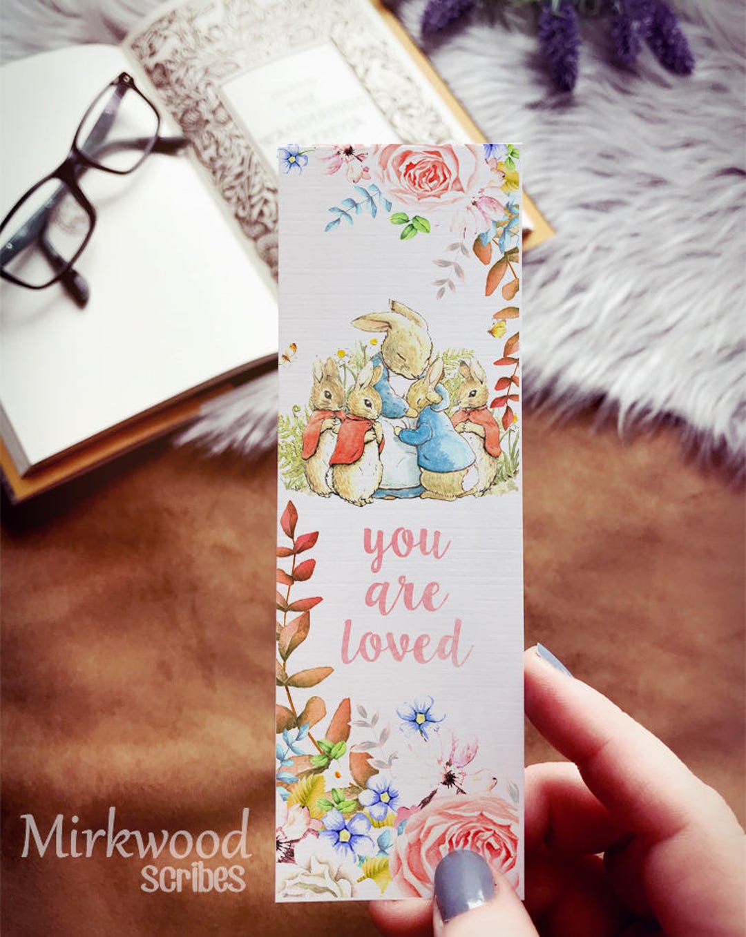You Are Loved Peter Rabbit Bookmark Peter Rabbit Shower Favor - Etsy
