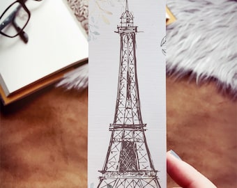 Eiffel Tower Bookmark, French Theme, France Landmark Bookmarks, French Theme Favor, French Planner