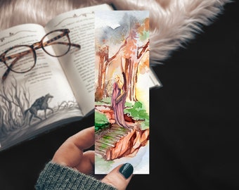 Elf Fantasy Watercolor Bookmark, Elven Reader Bookish Gift, Bookmark Set with Elves, Nerd Gift, Bookworm Present