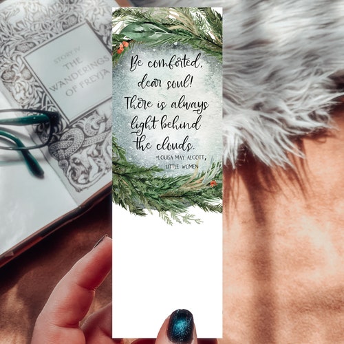 Little Women Holiday Bookmark Louisa May Alcott Love and Etsy