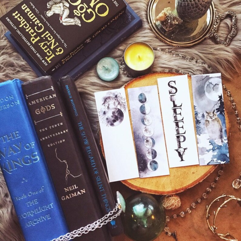moon phases printable bookmarks lunar bookmarks celestial etsy
