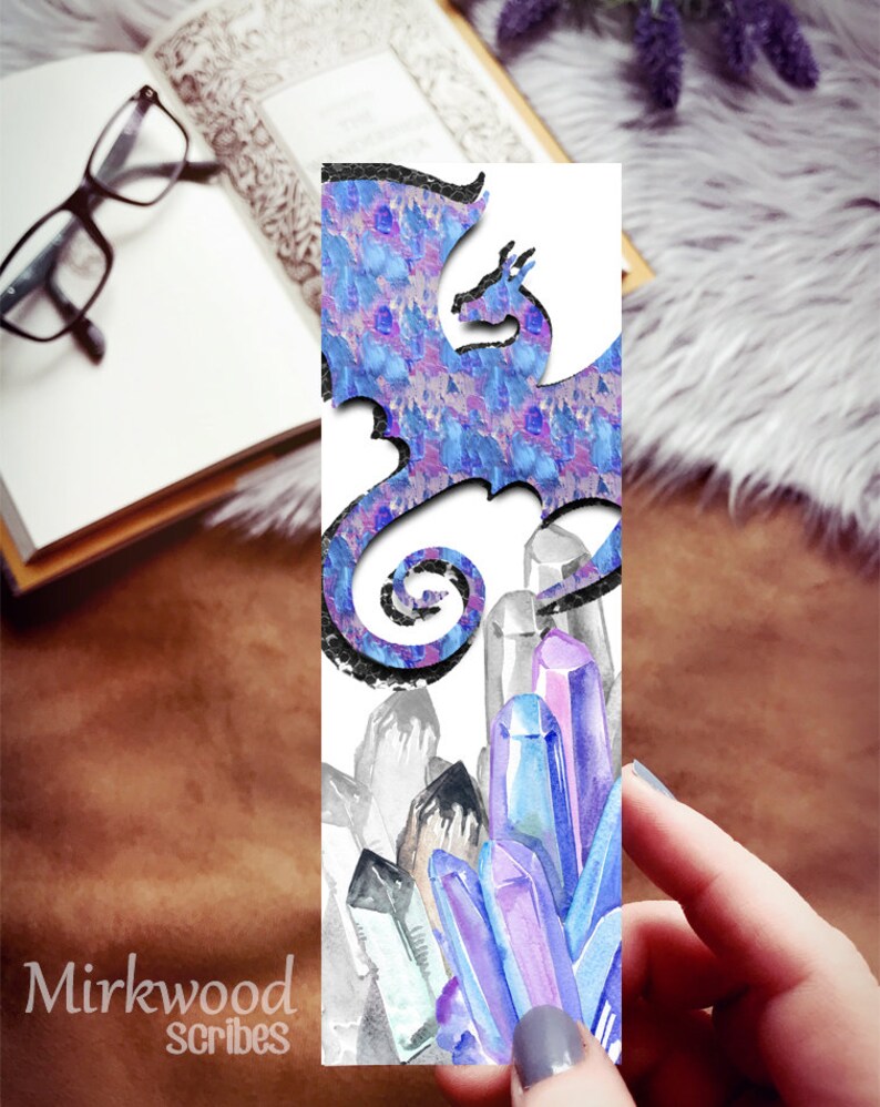 Dragon Bookmark Crystal Dragon Fantasy Bookmark Geek Gift Etsy
